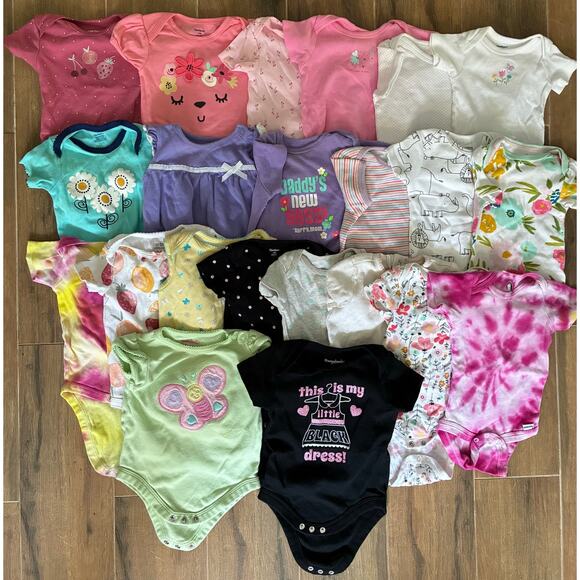 Baby Girl 3-6 Months Onesies 22 Pack - Picture 1 of 9